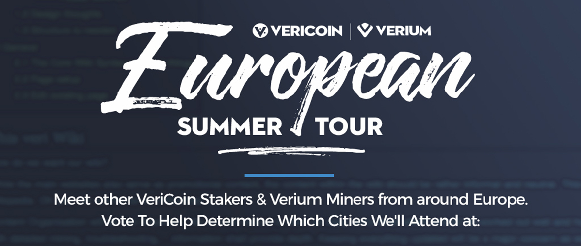 VeriCoin European Meetups